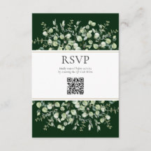 Tarjeta de Respuesta de Boda con Código QR de Euca