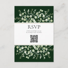 Recepción Tarjeta de Respuesta de Boda con Código QR de Euca