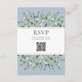 Recepción Tarjeta de respuesta de boda con código QR de euca