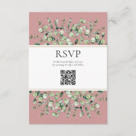 Recepción Tarjeta de Respuesta de Boda con Código QR de Euca