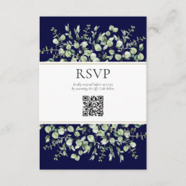 Recepción Tarjeta de respuesta de boda con código QR de euca