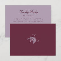 Tarjeta de respuesta de boda con código QR de viñe
