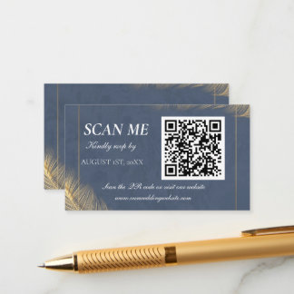 Recepción Tarjeta de respuesta de boda digital con código QR