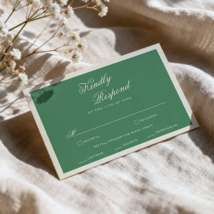 Recepción Tarjeta de respuesta de boda elegante del club de 