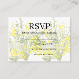 Recepción Tarjeta de respuesta de boda simple