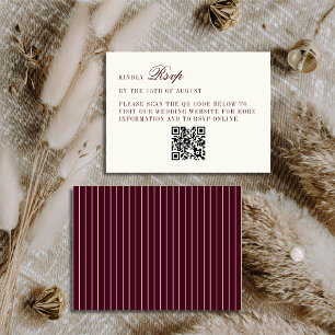 Recepción Tarjeta de respuesta de boda solo con código QR de
