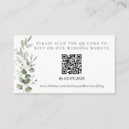Recepción Tarjeta de respuesta de código QR RSVP de boda