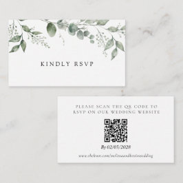 Recepción Tarjeta de respuesta de código QR RSVP de boda