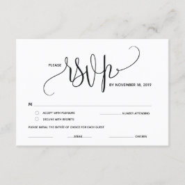 Recepción Tarjeta de respuesta de elegancia moderna RSVP