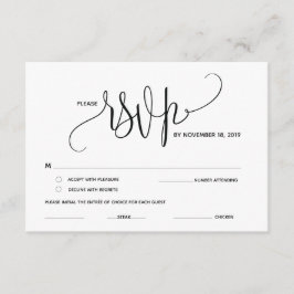 Recepción Tarjeta de respuesta de elegancia moderna (RSVP)