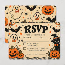 Tarjeta de respuesta de Halloween vintage | Fantas