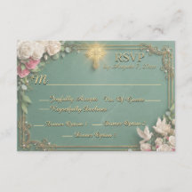 Tarjeta de respuesta de la Cruz Esmeralda y Jardín