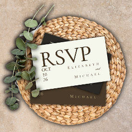 Recepción Tarjeta de respuesta de RSVP de boda boho minimali