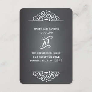 Recepción Tarjeta de respuesta de RSVP de boda de amor elega