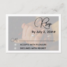 Recepción Tarjeta de respuesta de RSVP de boda gris minimali