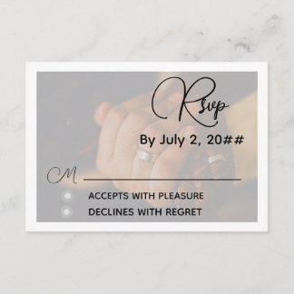 Recepción Tarjeta de respuesta de RSVP de boda gris minimali