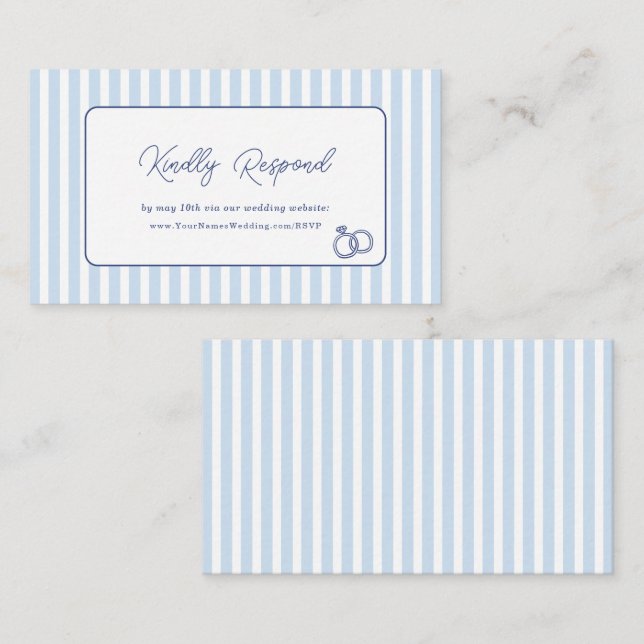 Recepción Tarjeta de respuesta de sitio web de boda minimali (Anverso / Reverso)