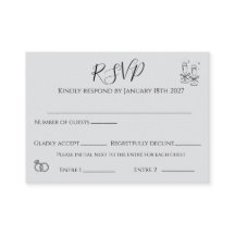tarjeta de respuesta elegante