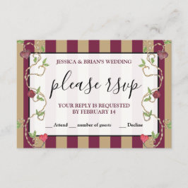 Recepción Tarjeta de respuesta incluida Gothic RSVP