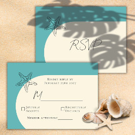 Recepción Tarjeta de Respuesta Incluida para Boda Minimalist