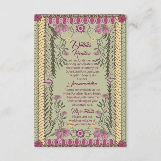 Recepción Tarjeta de respuesta - Nouveau frame (Anverso)