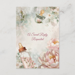 Recepción Tarjeta de respuesta para el baby shower de First