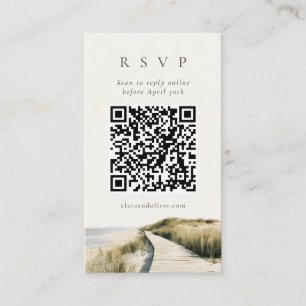 Recepción Tarjeta de respuesta QR de código de Cape Cod con 