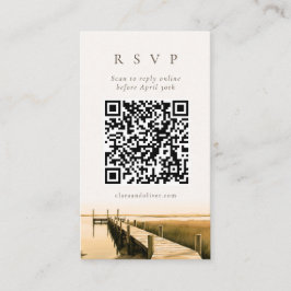 Recepción Tarjeta de respuesta QR de guión Sepia Marsh Lowco