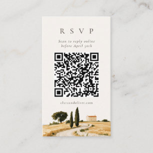 Recepción Tarjeta de respuesta QR de Tuscan Italia Ciprés Tr