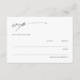 Recepción Tarjeta de Respuesta RSVP de Inclusión para Boda M