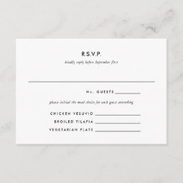 Recepción Tarjeta de respuesta RSVP de la boda de los anillo
