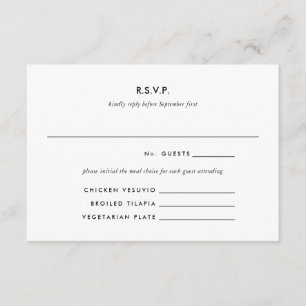 Recepción Tarjeta de respuesta RSVP de la boda de los anillo