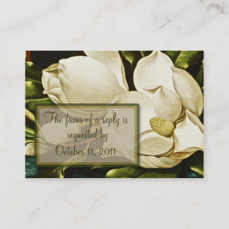 Recepción Tarjeta de respuesta RSVP de la boda de Magnolias