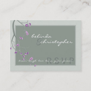 Recepción TARJETA DE RESPUESTA RSVP DE MINI :: flores de cer