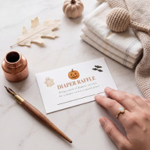 Tarjeta de rifa de pañales caprichosa de Halloween