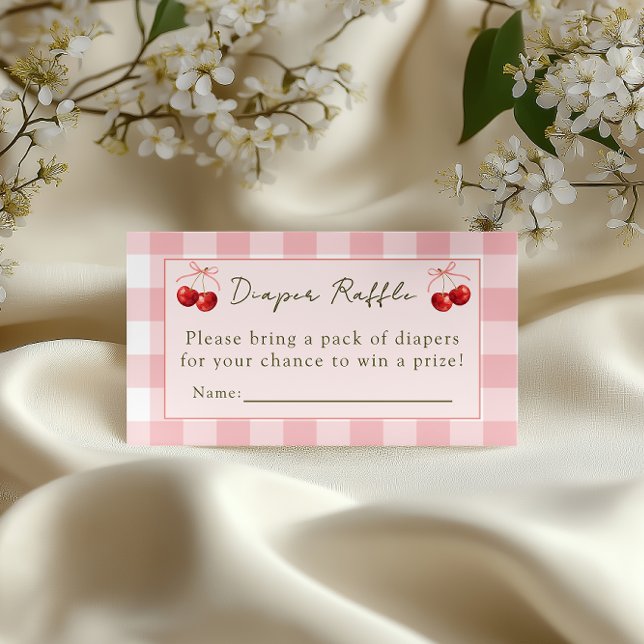 Recepción Tarjeta de rifa de pañales Cherry Sweet (Subido por el creador)