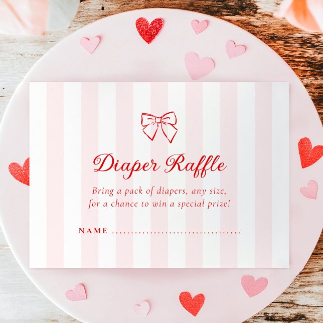 Recepción Tarjeta de rifa de pañales Corazón Dulce (Subido por el creador)