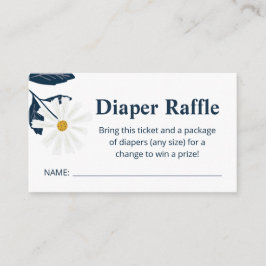 Recepción Tarjeta de rifa de pañales Cute Daisy