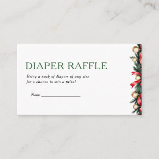 Recepción Tarjeta de Rifa de Pañales de Navidad - Juego de F