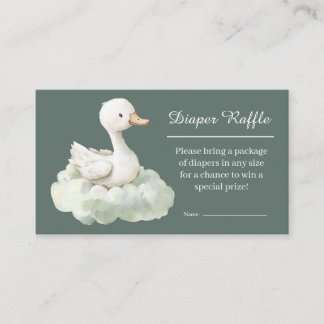 Recepción Tarjeta de Rifa de Pañales Little Goose Baby Showe