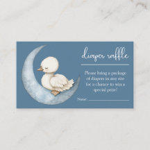 Tarjeta de Rifa de Pañales Little Goose Baby Showe