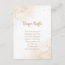 Tarjeta de Rifa de Pañales Minimal Heart – Modern