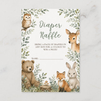 Recepción Tarjeta de rifa de pañales para baby shower de bos