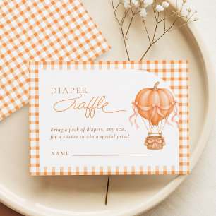 Recepción Tarjeta de rifa de pañales para baby shower de cal