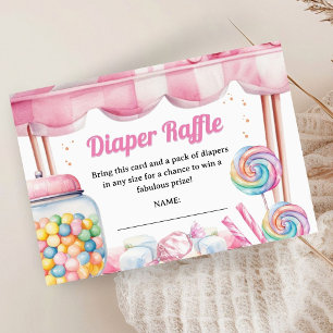 Recepción Tarjeta de rifa de pañales para baby shower de Can
