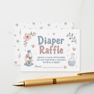 Recepción Tarjeta de rifa de pañales para baby shower de cie
