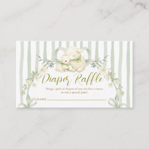 Recepción Tarjeta de Rifa de Pañales para Baby Shower de Cor