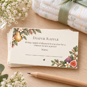 Recepción Tarjeta de rifa de pañales para baby shower de cos