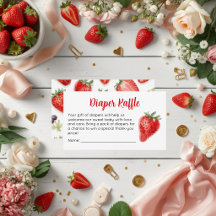 Tarjeta de rifa de pañales para baby shower de fre