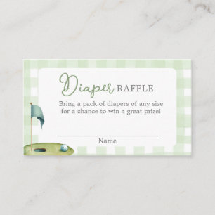 Recepción Tarjeta de rifa de pañales para baby shower de gol